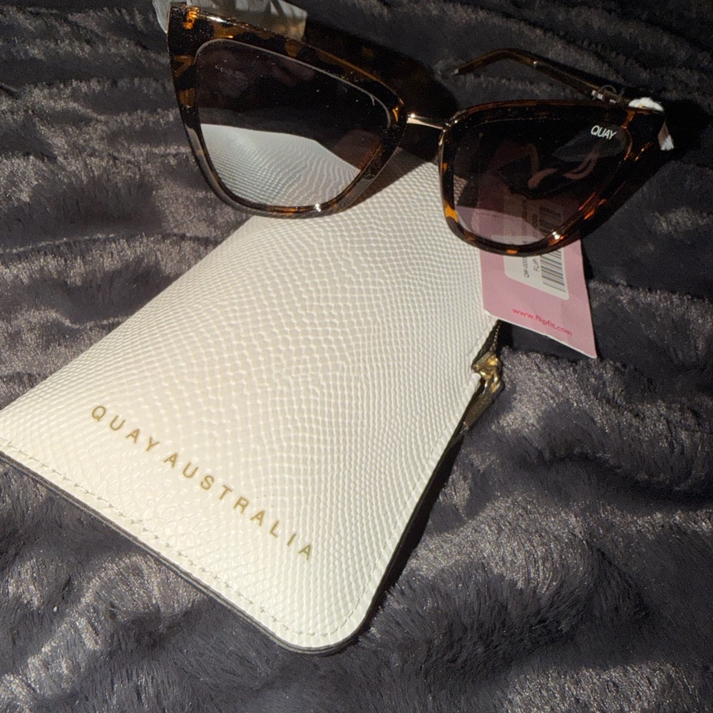 NWT Quay All Talk Neutral Australia Tortoise Sunglasses - Picture 3 of 5